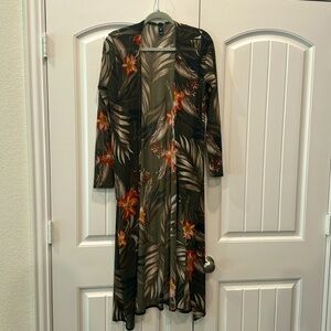 WINDSOR Tropical Sheer Kimono